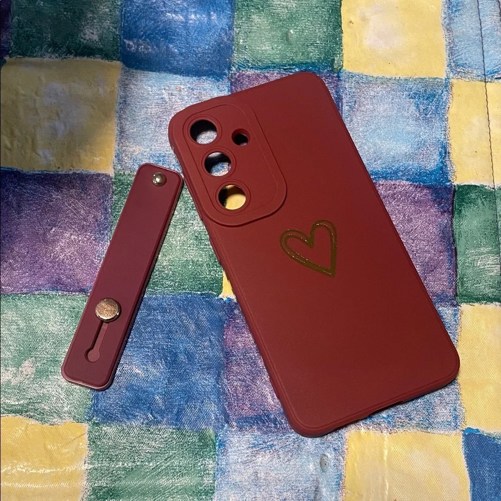 Heart Design Red Phone Case - Picture 1 of 6
